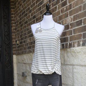 Heather Gray Gradient Halter Top